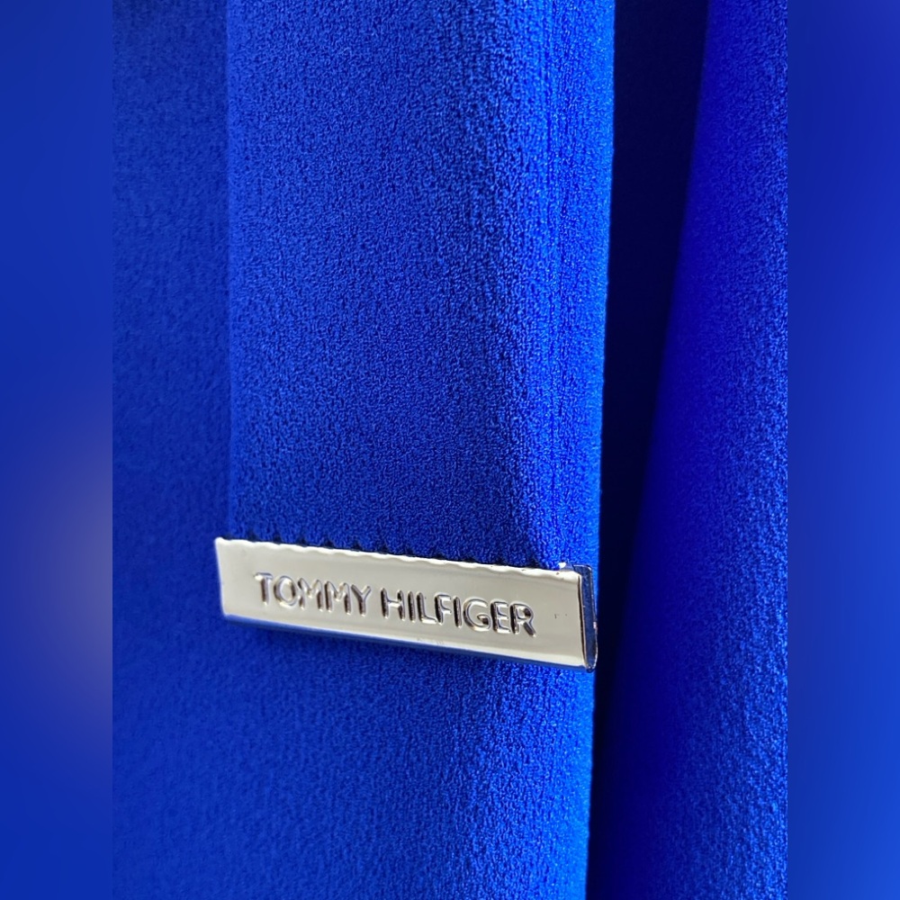 Tommy Hilfiger Vibrant Blue Cropped Belted Jumpsuit - Picture 5 of 10